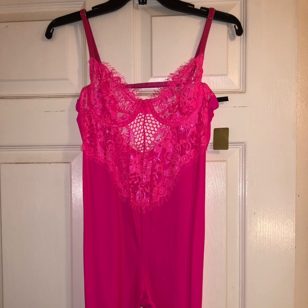 Pink Lace Romper
